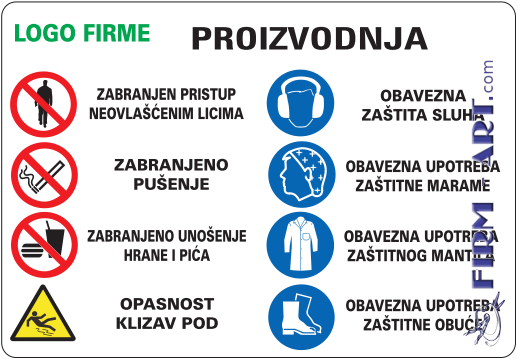 Zbirne table za gradilišta - PROIZVODNJA  TABLA (Sito štampa firm-art.com) 